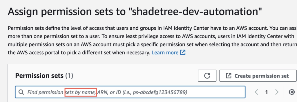 AWS SSO Assign Permission Set