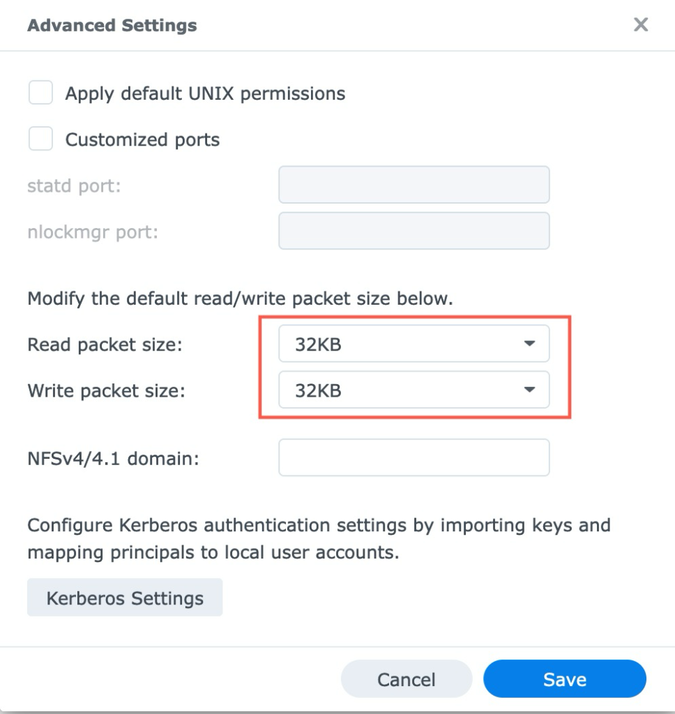 Synology Block Size