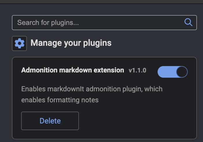 Admonitions Plugin